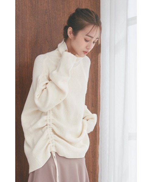 N WITH.（エヌウィズ）の「ドロストタートルニット（ニット/セーター・レディース・ブラウン/ホワイト/ブラック・FREE）」の20枚目の写真