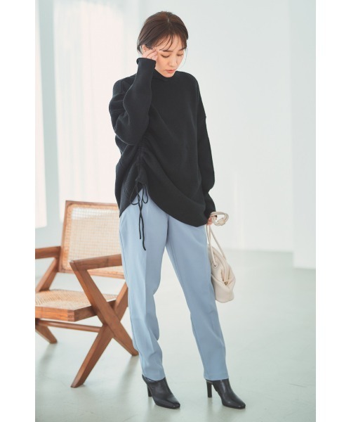 N WITH.（エヌウィズ）の「ドロストタートルニット（ニット/セーター・レディース・ブラウン/ホワイト/ブラック・FREE）」の6枚目の写真