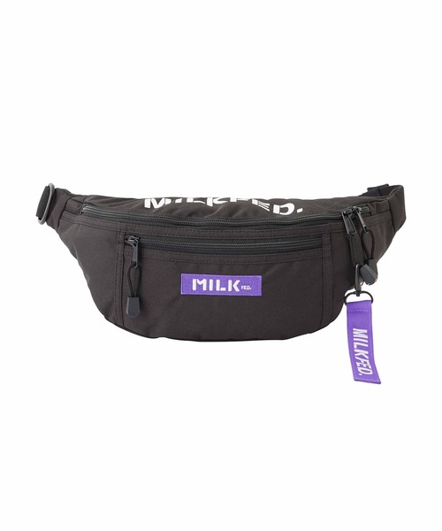 MILKFED.（ミルクフェド）の「TOP LOGO FANNY PACK LIMITED PURPLE（ボディバッグ/ウエストポーチ・レディース・ブラック・ONE SIZE）」の11枚目の写真