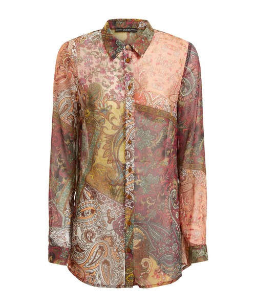 Guess（ゲス）の「Eco Clouis Sheer Printed Blouse（シャツ/ブラウス・レディース・その他・X-SMALL/MEDIUM/SMALL/LARGE）」の5枚目の写真