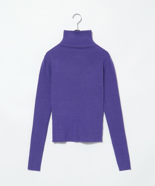 notch.（ノッチ）の「タートルネックロングスリーブニット（ニット/セーター・レディース・グリーン/ブラック/ブラウン/オフホワイト/パープル/オレンジ/ピンク・M）」の15枚目の写真