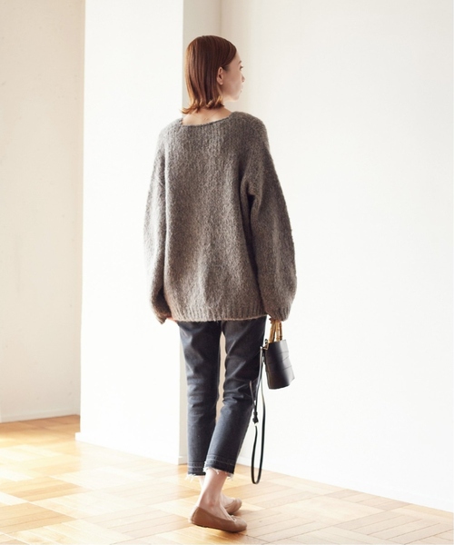TRICOTS JEAN MARC(トリコットジーンマルク)の「《追加2》別注【TRICOTS JEANMARC】ボタン付きカーディガン(カーディガン/ボレロ・レディース・チャコールグレー/グレー/ブルー/オレンジ・FREE)」の18枚目の写真