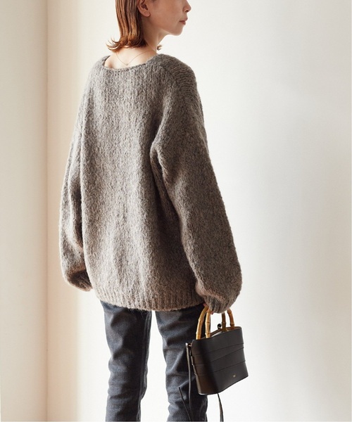 TRICOTS JEAN MARC(トリコットジーンマルク)の「《追加2》別注【TRICOTS JEANMARC】ボタン付きカーディガン(カーディガン/ボレロ・レディース・チャコールグレー/グレー/ブルー/オレンジ・FREE)」の5枚目の写真