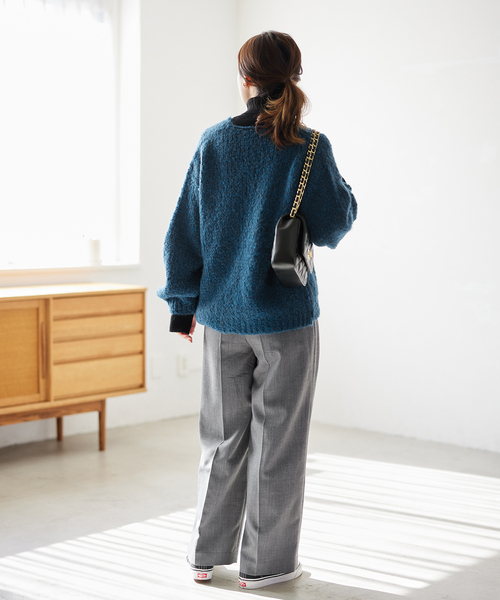 TRICOTS JEAN MARC(トリコットジーンマルク)の「《追加2》別注【TRICOTS JEANMARC】ボタン付きカーディガン(カーディガン/ボレロ・レディース・チャコールグレー/グレー/ブルー/オレンジ・FREE)」の16枚目の写真