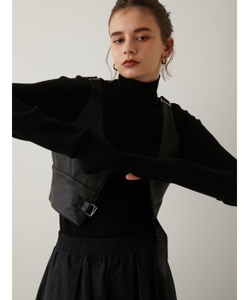 LA PEAU DE GEM（ラポドゥジェム）の「【LA PEAU DE GEM】4wayサッシュベルト付きボリュームスカート（スカート・レディース・ブラック・FREE）」の8枚目の写真