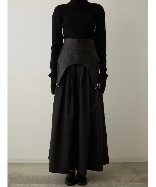 LA PEAU DE GEM（ラポドゥジェム）の「【LA PEAU DE GEM】4wayサッシュベルト付きボリュームスカート（スカート・レディース・ブラック・FREE）」の10枚目の写真