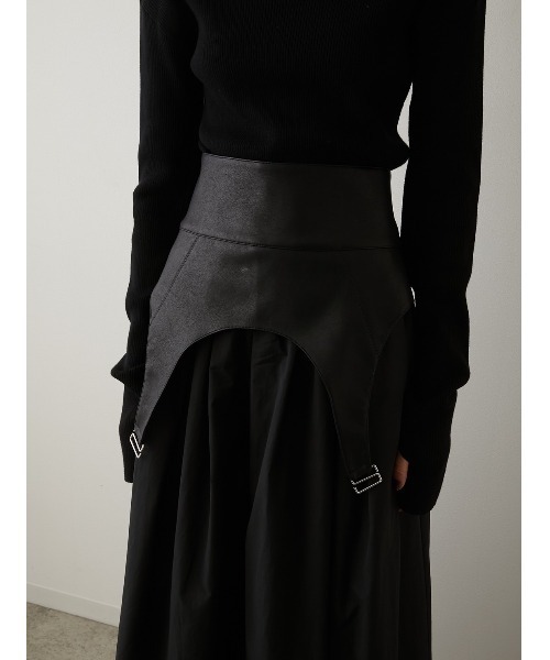 LA PEAU DE GEM（ラポドゥジェム）の「【LA PEAU DE GEM】4wayサッシュベルト付きボリュームスカート（スカート・レディース・ブラック・FREE）」の14枚目の写真