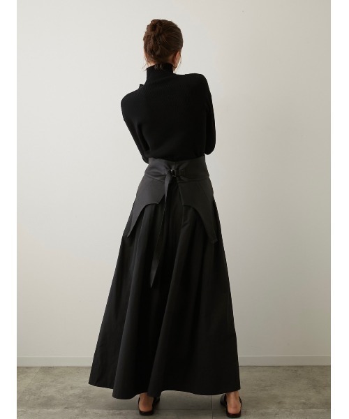 LA PEAU DE GEM（ラポドゥジェム）の「【LA PEAU DE GEM】4wayサッシュベルト付きボリュームスカート（スカート・レディース・ブラック・FREE）」の3枚目の写真