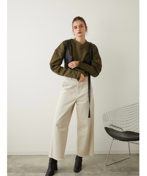 LA PEAU DE GEM（ラポドゥジェム）の「【LA PEAU DE GEM】4wayサッシュベルト付きボリュームスカート（スカート・レディース・ブラック・FREE）」の5枚目の写真