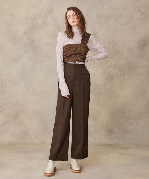 PUBLIC TOKYO（パブリックトウキョウ）の「パンツ（その他パンツ・レディース・ブラウン・2）」の2枚目の写真