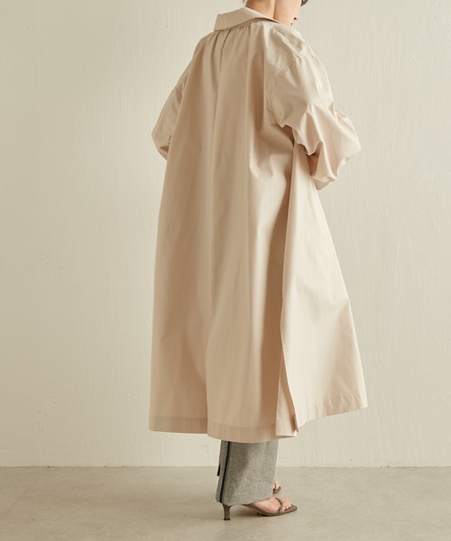 COLLAGE GALLARDAGALANTE（コラージュガリャルダガランテ）の「ステンカラーコート（ステンカラーコート・レディース・グリーン/アイボリー・FREE）」の15枚目の写真