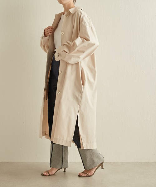 COLLAGE GALLARDAGALANTE（コラージュガリャルダガランテ）の「ステンカラーコート（ステンカラーコート・レディース・グリーン/アイボリー・FREE）」の12枚目の写真