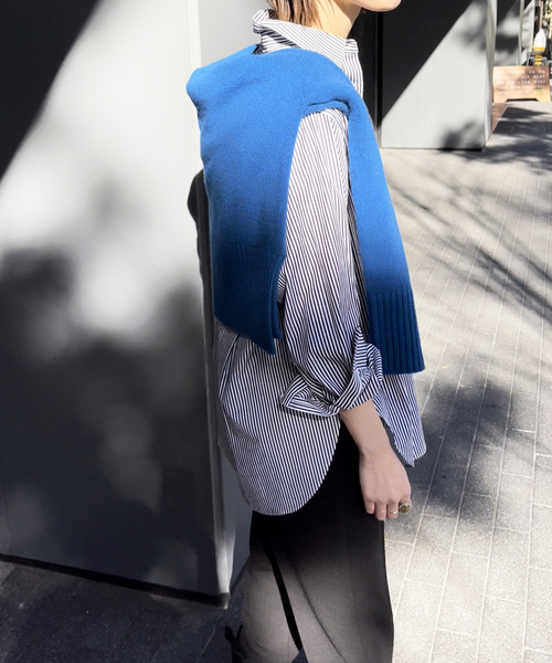 Spick & Span（スピックアンドスパン）の「スタンダードコットンシャツ（シャツ/ブラウス・レディース・ホワイト/サックスブルー/マルチ・FREE）」の8枚目の写真