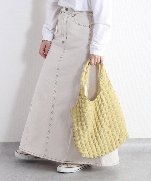 cepo（セポ）の「ポコポコトートバッグ（トートバッグ・レディース・オフホワイト/ブラック/イエロー・FREE）」の16枚目の写真