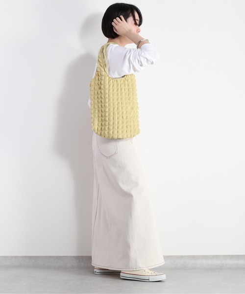 cepo（セポ）の「ポコポコトートバッグ（トートバッグ・レディース・オフホワイト/ブラック/イエロー・FREE）」の7枚目の写真