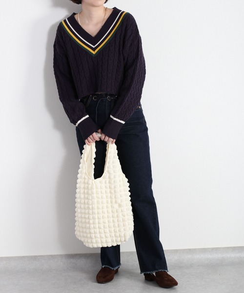 cepo（セポ）の「ポコポコトートバッグ（トートバッグ・レディース・オフホワイト/ブラック/イエロー・FREE）」の17枚目の写真