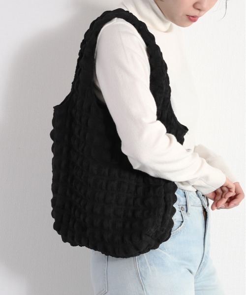 cepo（セポ）の「ポコポコトートバッグ（トートバッグ・レディース・オフホワイト/ブラック/イエロー・FREE）」の8枚目の写真