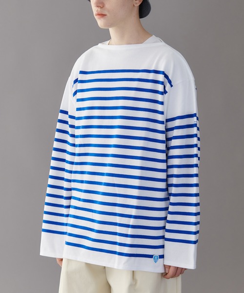 ORCIVAL(オーシバル)の「ORCIVAL | オーバーサイズ ラッセルフレンチセーラーTシャツ MEN(Tシャツ/カットソー・メンズ・ブルー系その他/グレー系その他/ブルー系その他5・7/8)」の1枚目の写真