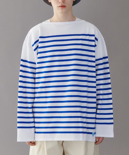 ORCIVAL(オーシバル)の「ORCIVAL | オーバーサイズ ラッセルフレンチセーラーTシャツ MEN(Tシャツ/カットソー・メンズ・ブルー系その他/グレー系その他/ブルー系その他5・7/8)」の4枚目の写真