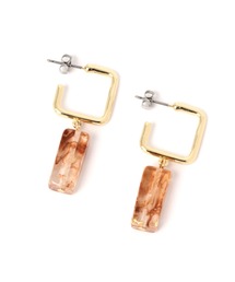 樹脂スクエアピアス / 183663
