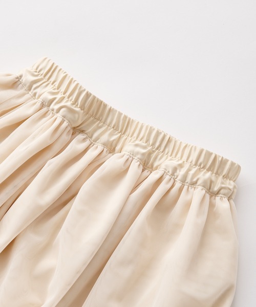 CIAOPANIC TYPY（チャオパニックティピー）の「【KIDS】Wチュールスカート（スカート・キッズ・ブラック/アイボリー・S/M/L/XL/XXL）」の16枚目の写真