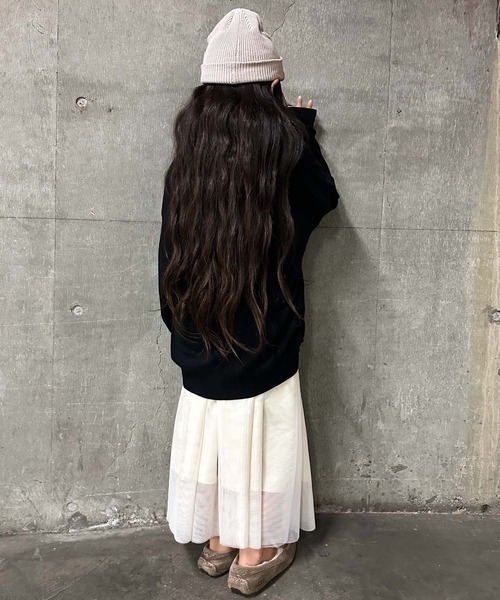 CIAOPANIC TYPY（チャオパニックティピー）の「【KIDS】Wチュールスカート（スカート・キッズ・ブラック/アイボリー・S/M/L/XL/XXL）」の12枚目の写真