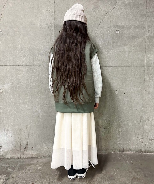 CIAOPANIC TYPY（チャオパニックティピー）の「【KIDS】Wチュールスカート（スカート・キッズ・ブラック/アイボリー・S/M/L/XL/XXL）」の10枚目の写真