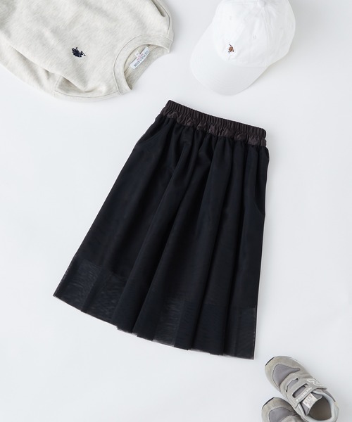 CIAOPANIC TYPY（チャオパニックティピー）の「【KIDS】Wチュールスカート（スカート・キッズ・ブラック/アイボリー・S/M/L/XL/XXL）」の22枚目の写真