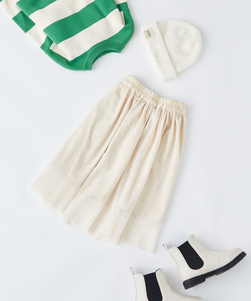 CIAOPANIC TYPY（チャオパニックティピー）の「【KIDS】Wチュールスカート（スカート・キッズ・ブラック/アイボリー・S/M/L/XL/XXL）」の21枚目の写真
