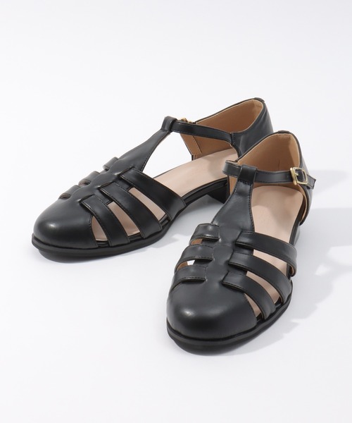 ikka(イッカ)の「ラウンドトゥグルカサンダル(サンダル・レディース・ブラック/オフホワイト・M/L)」の2枚目の写真