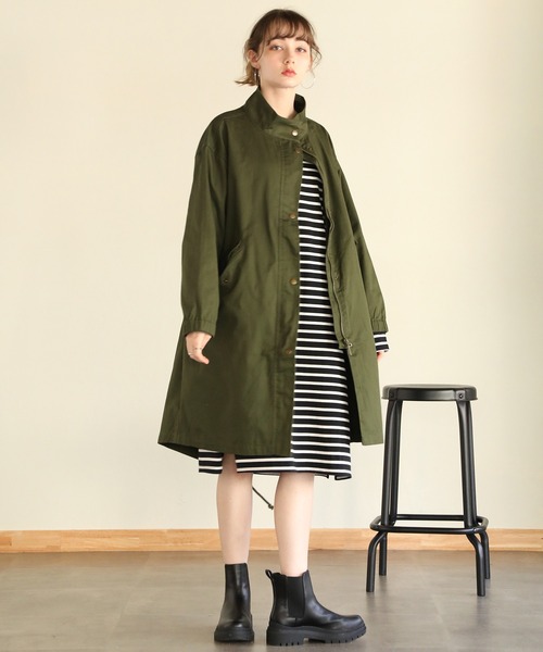 aity（アイティ）の「スタンドモッズコート（モッズコート・レディース・ベージュ/カーキ・M）」の7枚目の写真
