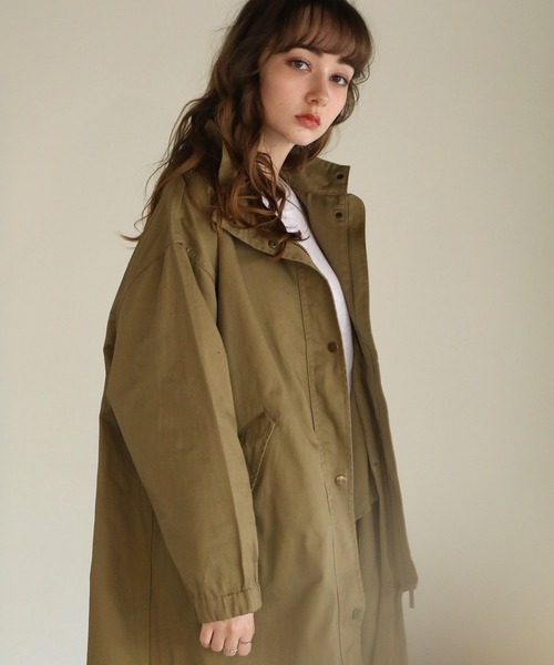 aity（アイティ）の「スタンドモッズコート（モッズコート・レディース・ベージュ/カーキ・M）」の14枚目の写真