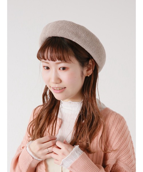 ehka sopo（エヘカソポ）の「ベレー帽（ハット・レディース・ブラック/ベージュ/キナリ・ﾌﾘ-）」の7枚目の写真