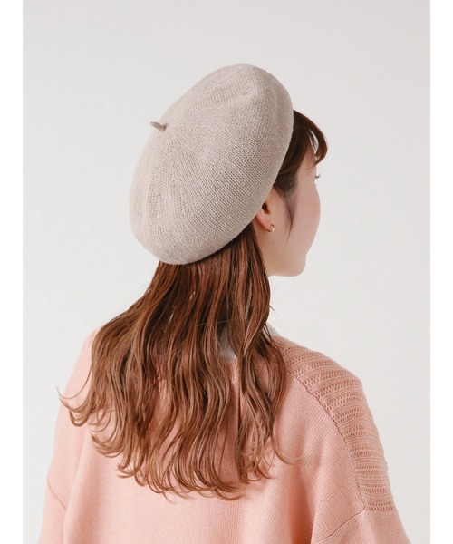 ehka sopo（エヘカソポ）の「ベレー帽（ハット・レディース・ブラック/ベージュ/キナリ・ﾌﾘ-）」の8枚目の写真