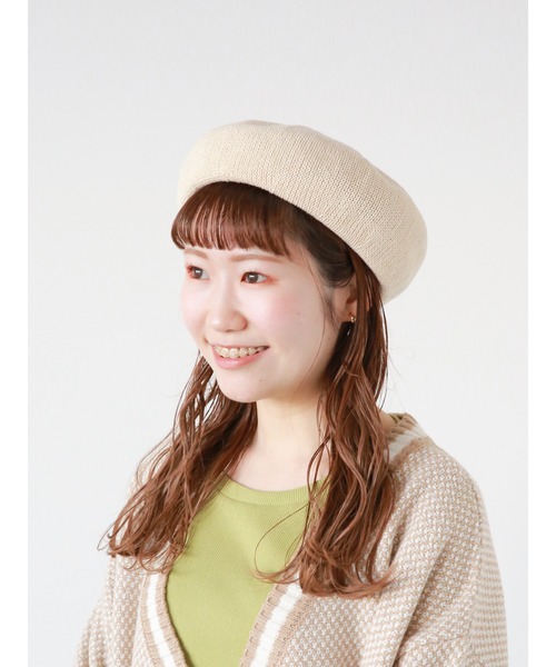 ehka sopo（エヘカソポ）の「ベレー帽（ハット・レディース・ブラック/ベージュ/キナリ・ﾌﾘ-）」の14枚目の写真