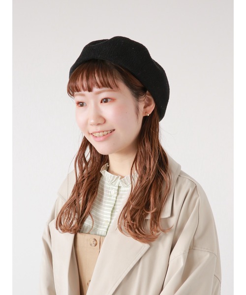 ehka sopo（エヘカソポ）の「ベレー帽（ハット・レディース・ブラック/ベージュ/キナリ・ﾌﾘ-）」の19枚目の写真