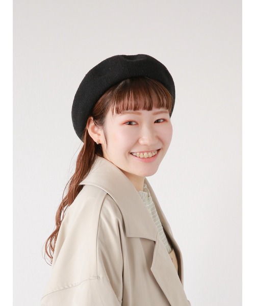 ehka sopo（エヘカソポ）の「ベレー帽（ハット・レディース・ブラック/ベージュ/キナリ・ﾌﾘ-）」の22枚目の写真