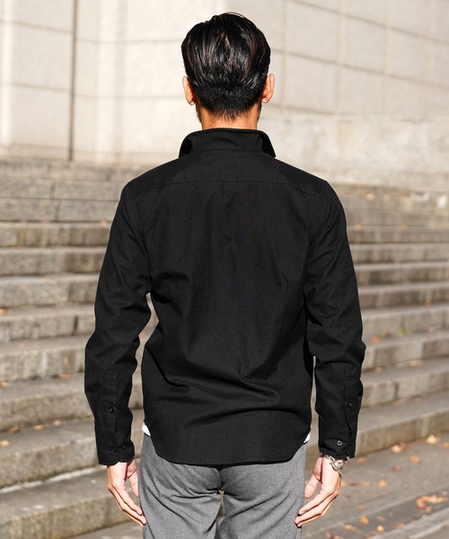 roshell(ロシェル)の「ワイヤー襟イタリアンカラー オックスフォード長袖シャツ(シャツ/ブラウス・メンズ・ホワイト/ブラック/ネイビー・MEDIUM/LARGE/X-LARGE)」の12枚目の写真