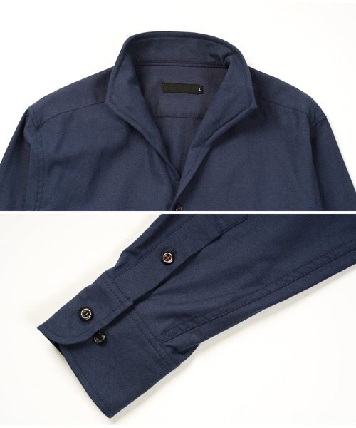 roshell(ロシェル)の「ワイヤー襟イタリアンカラー オックスフォード長袖シャツ(シャツ/ブラウス・メンズ・ホワイト/ブラック/ネイビー・MEDIUM/LARGE/X-LARGE)」の14枚目の写真