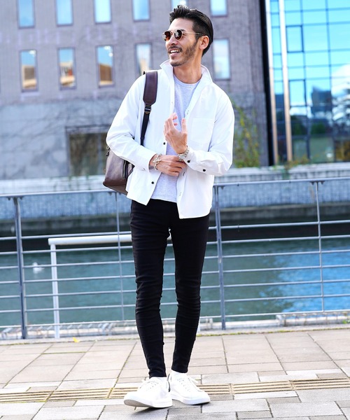 roshell(ロシェル)の「ワイヤー襟イタリアンカラー オックスフォード長袖シャツ(シャツ/ブラウス・メンズ・ホワイト/ブラック/ネイビー・MEDIUM/LARGE/X-LARGE)」の5枚目の写真