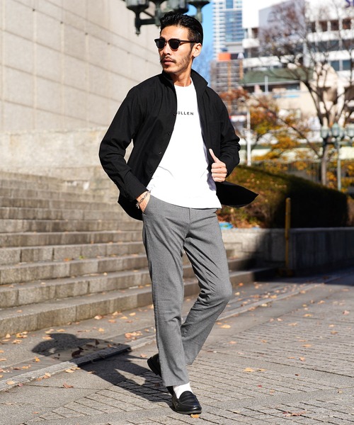 roshell(ロシェル)の「ワイヤー襟イタリアンカラー オックスフォード長袖シャツ(シャツ/ブラウス・メンズ・ホワイト/ブラック/ネイビー・MEDIUM/LARGE/X-LARGE)」の7枚目の写真