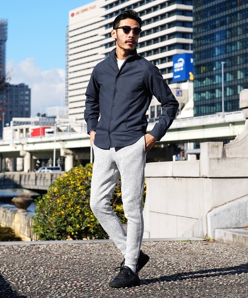 roshell(ロシェル)の「ワイヤー襟イタリアンカラー オックスフォード長袖シャツ(シャツ/ブラウス・メンズ・ホワイト/ブラック/ネイビー・MEDIUM/LARGE/X-LARGE)」の9枚目の写真