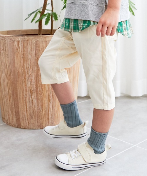MAKE YOUR DAY(メイクユアデイ)の「スーパーストレッチ6分丈パンツ■80~140cm(その他パンツ・キッズ・ブラック/カーキ/アイボリー/ベージュ・80/90/100/110/120/130/140)」の3枚目の写真