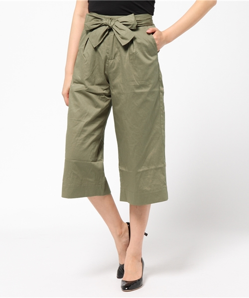 one after another NICE CLAUP（ワンアフターアナザーナイスクラップ）の「【non-no8月号掲載 ナイスクラップ】ガウチョパンツ（その他パンツ・レディース・オフホワイト/カーキ/インディゴブルー/ストライプ・FREE）」の3枚目の写真