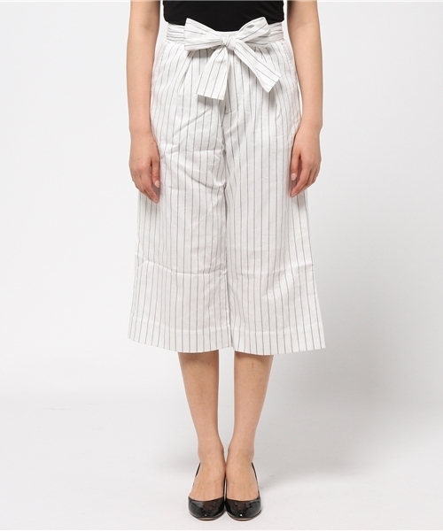 one after another NICE CLAUP（ワンアフターアナザーナイスクラップ）の「【non-no8月号掲載 ナイスクラップ】ガウチョパンツ（その他パンツ・レディース・オフホワイト/カーキ/インディゴブルー/ストライプ・FREE）」の12枚目の写真