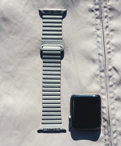 zandy(ズィーアンドワイ)の「zandy/ズィー・アンド・ワイ / Apple Watch マグネット PUレザーループバンド【レザーループ】 アップルウォッチベルト //// leather10(デジタル腕時計・メンズ・ホワイト/ブラック/ダークブラウン/ベージュ/ブラウン/グレー/レッド/イエロー/オレンジ/ブルー/グリーン・S/M)」の12枚目の写真