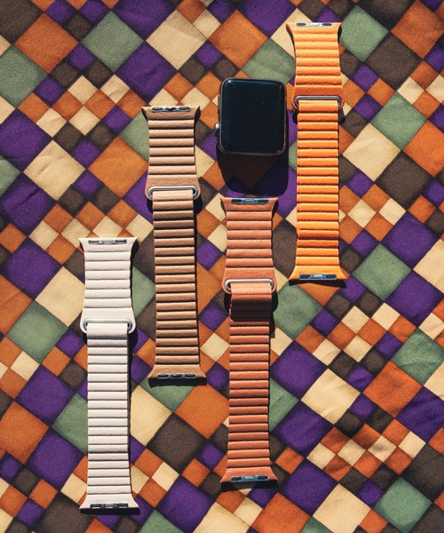 zandy(ズィーアンドワイ)の「zandy/ズィー・アンド・ワイ / Apple Watch マグネット PUレザーループバンド【レザーループ】 アップルウォッチベルト //// leather10(デジタル腕時計・メンズ・ホワイト/ブラック/ダークブラウン/ベージュ/ブラウン/グレー/レッド/イエロー/オレンジ/ブルー/グリーン・S/M)」の21枚目の写真