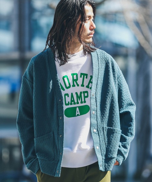 URBAN RESEARCH Sonny Label(アーバンリサーチサニーレーベル)の「ジャガードカットソーカーディガン(カーディガン/ボレロ・メンズ・グリーン/ベージュ/チャコールグレー/オフホワイト・LARGE/MEDIUM)」の21枚目の写真