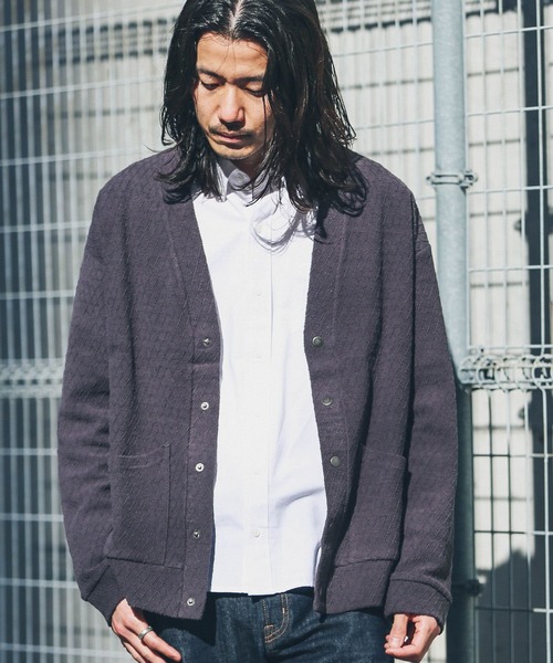 URBAN RESEARCH Sonny Label(アーバンリサーチサニーレーベル)の「ジャガードカットソーカーディガン(カーディガン/ボレロ・メンズ・グリーン/ベージュ/チャコールグレー/オフホワイト・LARGE/MEDIUM)」の22枚目の写真