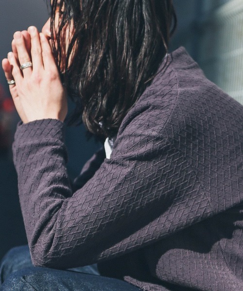 URBAN RESEARCH Sonny Label(アーバンリサーチサニーレーベル)の「ジャガードカットソーカーディガン(カーディガン/ボレロ・メンズ・グリーン/ベージュ/チャコールグレー/オフホワイト・LARGE/MEDIUM)」の11枚目の写真